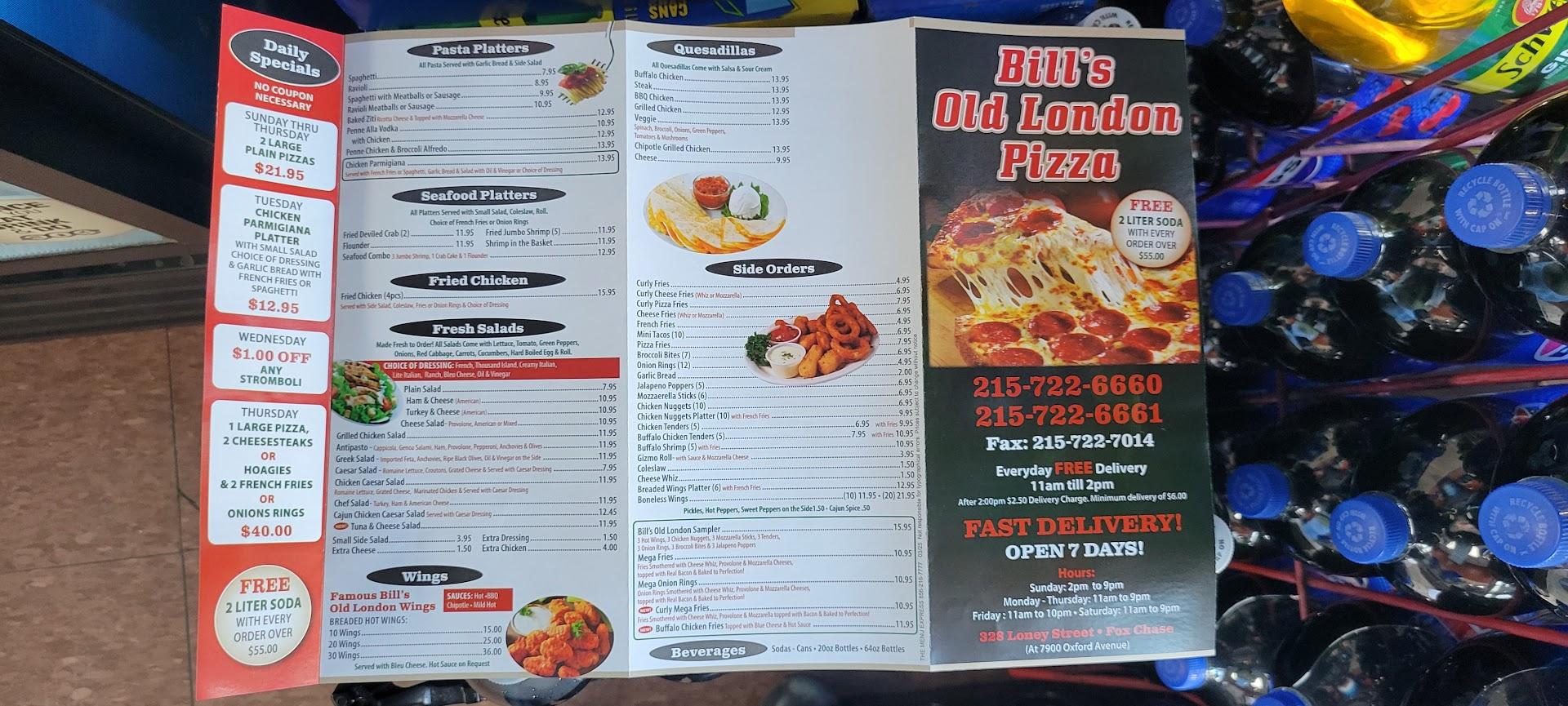 Bill's Old London Pizza