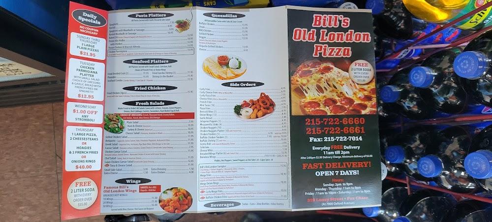 Bill's Old London Pizza Spaghetti